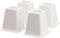 HOME IT 5 to 6-inch Super Quality Black Bed Risers - Helps You Storage Under The Bed - 4-Pack (White)...