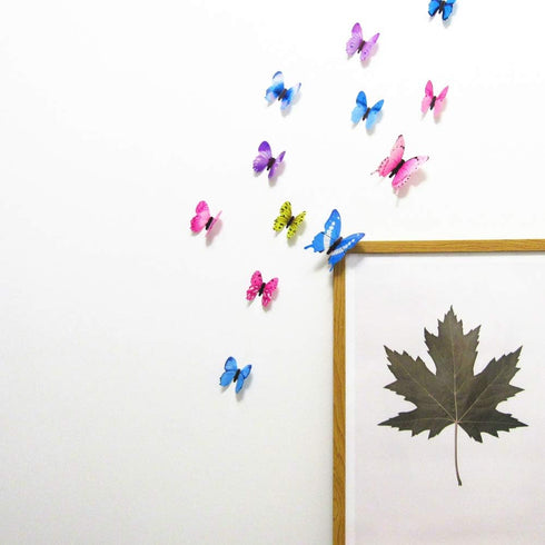 60PCS Butterfly Wall Decals - 3D Butterflies Decor for Wall Removable Mural Stickers Home Decoration Kids Room Bedroom Decor (Yellow)...