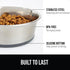 Gorilla Grip Stainless Steel Metal Dog Bowl Set of 2, Rubber Base, Heavy Duty Feeding Dishes, Food Grade BPA Free, Less Sliding, Quiet Pet Bowls f...