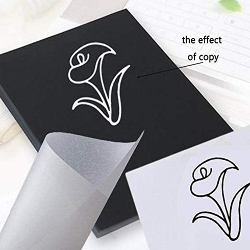 Yesallwas 50 Sheets White Carbon Transfer Paper Tracing Copy Paper, Idea for Wood/Paper/Canvas and Other Art Surfaces Tracing Copy(A4/8.3 x 11.5 I...