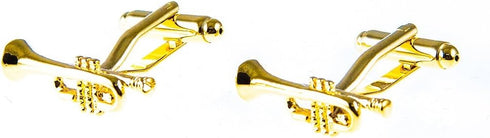 Trumpet Jazz Music Pair Cufflinks in a Presentation Gift Box & Polishing Cloth...