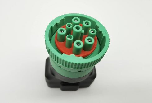 Type 2 Green 9pin J1939 to OBD2 16pin J1962 Female Adapter...