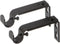 Ivilon Adjustable Brackets for Curtain Rods - for 1/2 or 5/8 Inch Rods. Set of 2 - Antique Black...