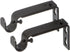 Ivilon Adjustable Brackets for Curtain Rods - for 1/2 or 5/8 Inch Rods. Set of 2 - Antique Black...