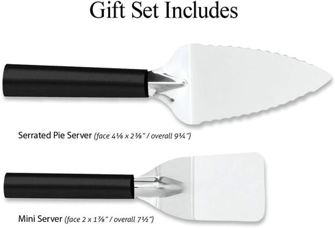 Rada Cutlery 2-Piece Pie and Mini Dessert Server Set, Black Handle...