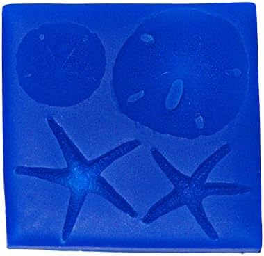 Sand Dollar & Starfish Set Silicone Mold SC146 by First Impressions Molds...