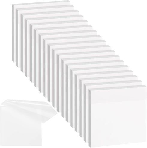 EOOUT 3X3 Inch 900 Pcs, Transparent Sticky Notes, 18 Packs Clear Self-Stick Notes, Waterproof Translucent Memo Note Pads, Easy to Post at Home, Of...