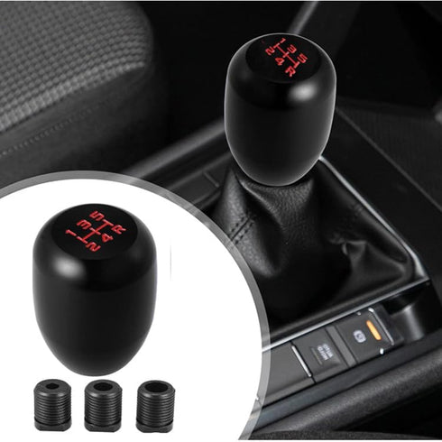Unifizz Car 5 Speed Manual Gearbox Shift Knob M12x1.25 Screw On Aluminum Black...