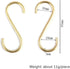 10 Pieces Multipurpose Brass S Shaped Hooks Coat Clothes Storage Hangers Kitchen Pot Pan Racks...