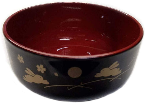 JapanBargain 2943, Soup Bowls Japanese Plastic Bowls Cereal Bowl Rice Bowl, Bunny and Moon Pattern, Made in Japan, 5-inch, 4 Pack...
