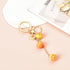 Simulated Food Fruit Orange Keychain Accessories for Women Teen Girls Cute 3D Cartoon Novelty Keychains for Adults Female Gold Resin Purse Car Bac...