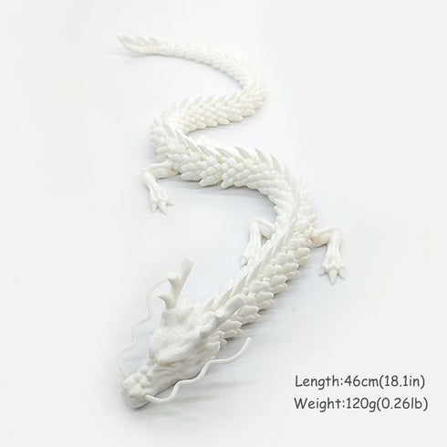 Chinese Dragon Fish Tank Decor Exotic Environments Aquarium Ornament Resin Oriental Loong for Micro Landscape Aquarium Decoration (White)...