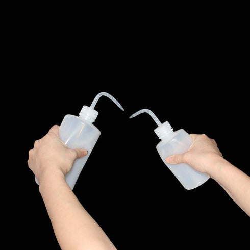 250ml+500ml Plastic Safety Wash Bottle, Plastic Squeeze Bottle Narrow Mouth, 8 Pack (Each Size 4)...