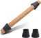 Adjustable Wood Rolling Pin with Thickness Rings for Baking -Non Stick Wooden Dough Roller Pin with Spacer Bands for Cookie,Pie Crust, Pastry Fond...
