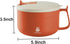 Microwave Ramen Bowl with Handles,304 Stainless Steel Liner Bowl, Microwavable Soup Mug with Lid Large Soup Cups for Ramen Noodle Cereal,42 oz (Or...