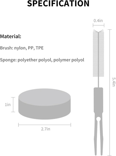 PETKIT Pet Water Fountain Cleaning Kit, Cat Water Fountain Brush Pet Water Fountain Cleaning Kit, Include Brush Tweezers and Sponge...