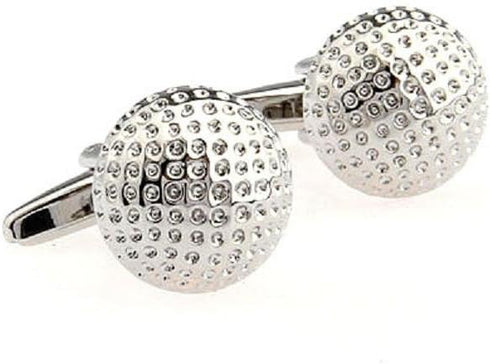 Golf Ball Pair Cufflinks in a Presentation Gift Box & Polishing Cloth...
