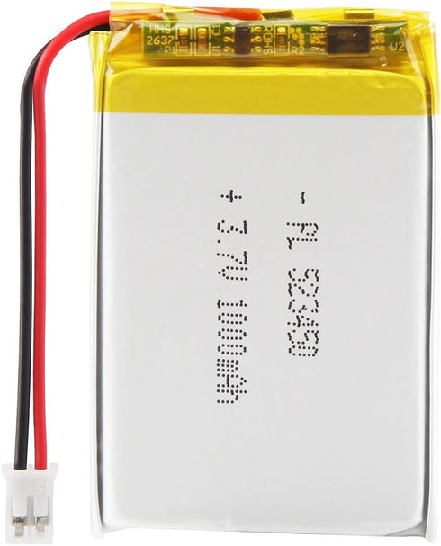 3.7V 1000mAh Battery 523450 Lithium Polymer Ion Rechargeable Li-ion Li-Po Battery with 2P PH 2.0mm Pitch Connector...