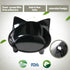 Skrtuan Cat Bowl, Non-Slip, BPA Free Melamine, Easy to Clean, Shallow Design for Cats...
