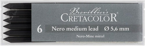 Cretacolor Nero Black Lead Medium 6/Pack...