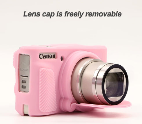 Pocoukate Case for Canon PowerShot SX740 HS Camera, Soft Silicone Protective Cover Skin with Removable Lens Cover for SX740/SX730 HS Accessories R...