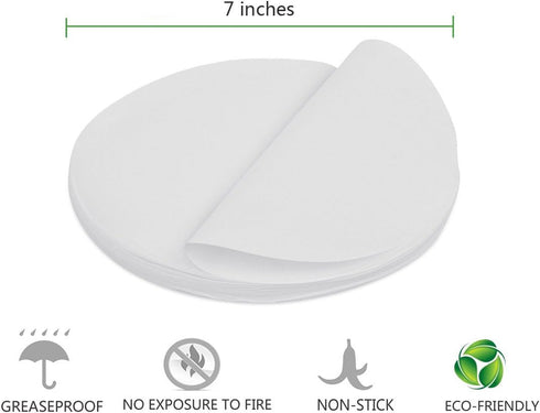 Parchment Paper Rounds 7 Inch Diameter Precut for Baking 100pcs - Non-STICK 7'' Cake Pan Liner Circles, Perfect for Cheesecake Pan Springform Pan ...