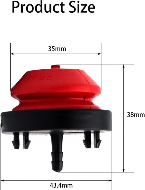2Pcs 751-10639 570682A Primer Bulb Kit Replacement for Tecumseh Sear for Craftsman Snow Blower Parts 570682 321802A 951-10639A 056-200 951-10888A ...