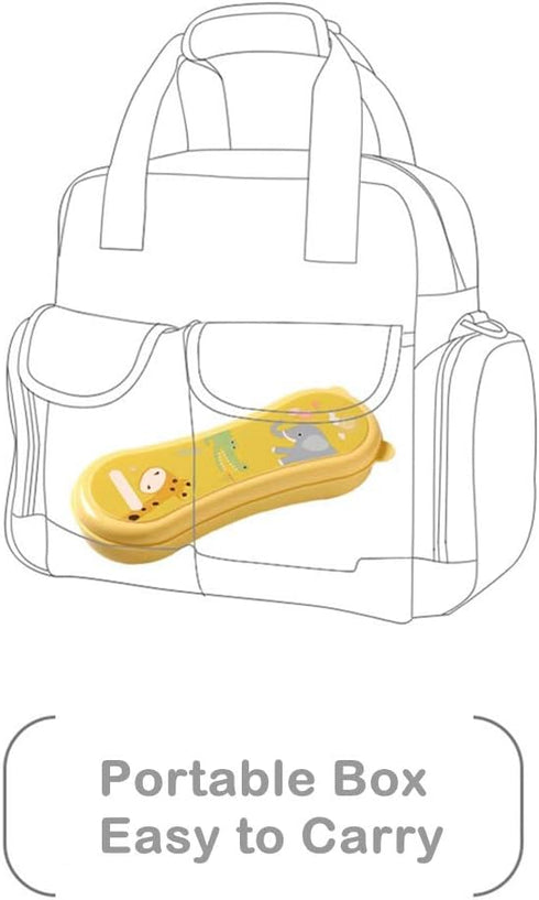 Training Chopsticks for Kids - Use Completely Harmless Material - Anti-dislocation Buckle Design - Includes Portable Box (Yellow)...