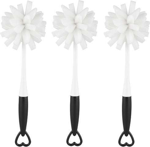 ALINK Bottle Glass Dish Sponge Cleaning Brush with Handle, Pack of 3...