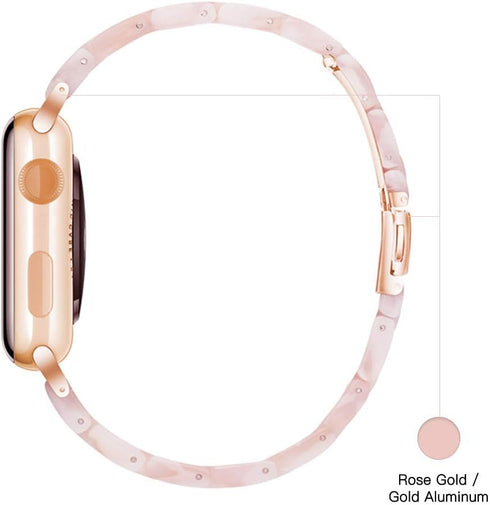 Light Apple Watch Band-Fashion Resin Apple Watch Series 10 Series 9 Series 8 band, iWacth Bands, Apple Watch Bands for Women, Compatible with Appl...