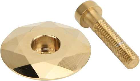 Bicycle Al Alloy Headset Topcover & Screw Mountain Bike Headset Stem Topcover Cover for Bicycle Modification Accessories(gold)...