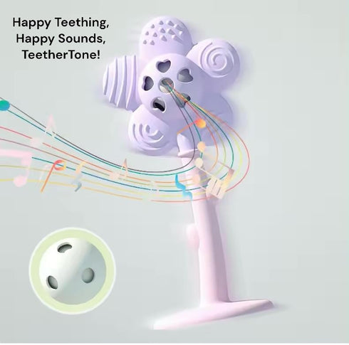 2 in 1 Baby Teether and Baby Rattle, Silicone Baby Teether for Teething Relief, Baby Teething Toy, and Chew Toy for Infants (Purple)...