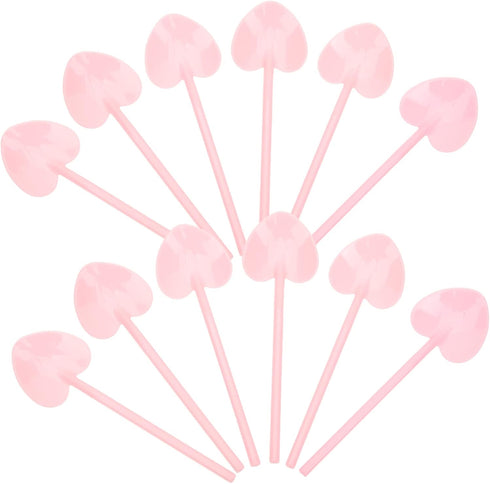 KALLORY 100pcs Mousse Spoon Cake Spoon Heart Shaped Coffee Spoons Taster Spoon Mini Spoons for Jars Small Shovel Spoons Heart Shaped Spoon Espress...