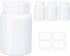 Empty Plastic Pill Bottle Medicine Bottles Reagent Chemical Container with Smooth Screw Lid For Liquid Solid Powder (150cc 4pack)...
