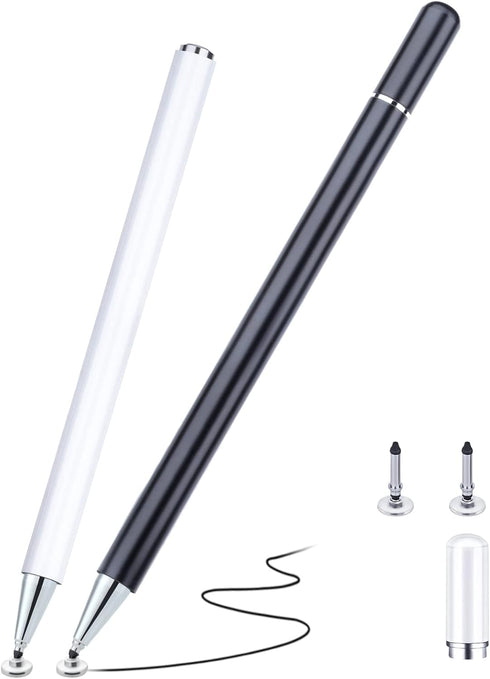 Stylus Pens for Touch Screens(2 Pcs), Abiarst Magnetic Disc Universal Stylus Pens for Apple/iPhone/Ipad pro/Mini/Air/Android/Microsoft/Surface All...