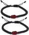 Handmade Buddhist String Bracelets for Women Men Tibetan Adjustable Woven Rope Bracelet for Protection and Luck, Red and Black, 2or 6 pcs/set...