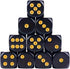 SurfaceMitt Luxury Black and Gold Dice Set 10 Count, Premium Durable Gaming Dice for Tabletop and RPGs...