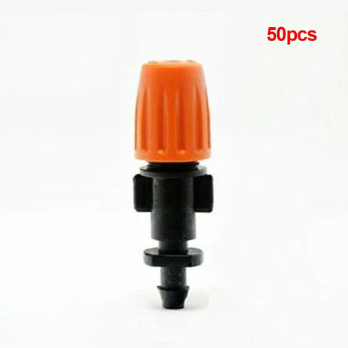 50pcs Garden Irrigation Micro Flow Dripper Head, Micro Spray Adjustable Flow Irrigation Drippers, Sprinklers Emitter System Adjustable Micro Drip ...