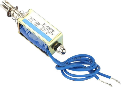 DC Electromagnet, Automation Control 6/12/24V DC 300mA DC Pull Push Type Electromagnet for Food Machine Textile Machinery, 5N Magnet Attraction, 1...