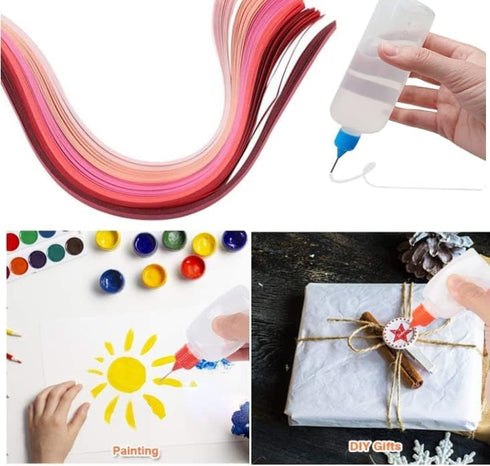 HLLMX 12 PCS Plastic Squeezable Tip Applicator Bottle with Needle Tip Caps Glue Bottle Applicator for Paint Quilling Craft, Glue, Liquid, Alcohol ...