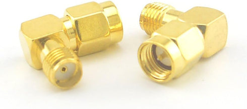 5pcs SMA Male to Female Right Angle 90-Degree Adapter Gold Plated Contacts Pack of 5...
