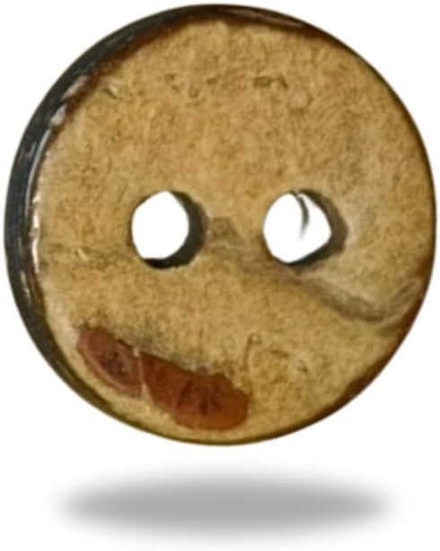 Will Bottom | Design 21 | 2-Holed Craft Buttons | "Natural Brown Long Wooden Button - | Pack of 5....