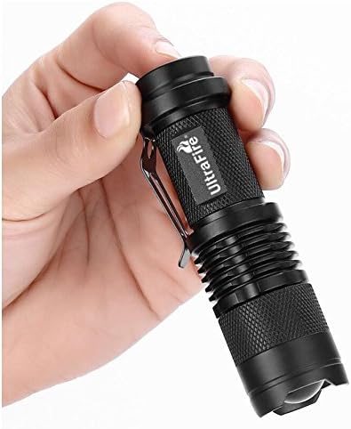 ULTRAFIRE 3 Pack Mini Flashlights Focus Adjustable SK68 Single Mode Tactical LED Flashlight, Ultra Bright 300 Lumens Torch...
