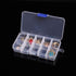 10 Girds Rectangle Clear Plastic Storage Box, Jewelry and Crafts Organizer Container with Adjustable Dividers?2 Pack?...
