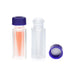 2ML Polypropylene Vials, 9mm Short Thread Vial with Micro Volume 300µL, Blue Screw Cap with Hole, WhitePTFE&Red Silicone Septa, for Ion Chromatogr...