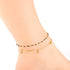 18K Gold Plated Smile Charms Anklet Bracelet for Women, Boho Multi Color Beads Link Anklets Moon Star Layered Beach Anklets Summer Jewelry Gift...