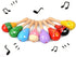 Sansheng 6 PCS Mini Fiesta Wooden Maracas Toys, Wooden Maracas Festival Painting, Wooden Carnival Maracas (Random Colors)...