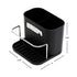 Home Basics Sink Caddy with Tray, Black | Removable Tray | 2 Divided Sections | Metal Bar for Sponge...