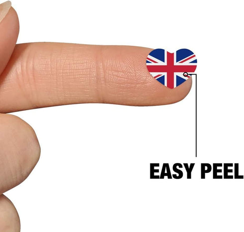 United Kingdom Great Britain Union Jack Country Flag Heart Shaped Planner Calendar Scrapbook Craft Stickers...