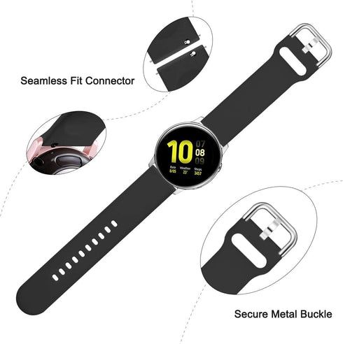 Lerobo Bands Compatible with Samsung Galaxy Watch Active/Active 2 44mm 40mm/Galaxy Watch 3 41mm/Galaxy Watch 42mm, 20mm Soft Silicone Sport Strap ...